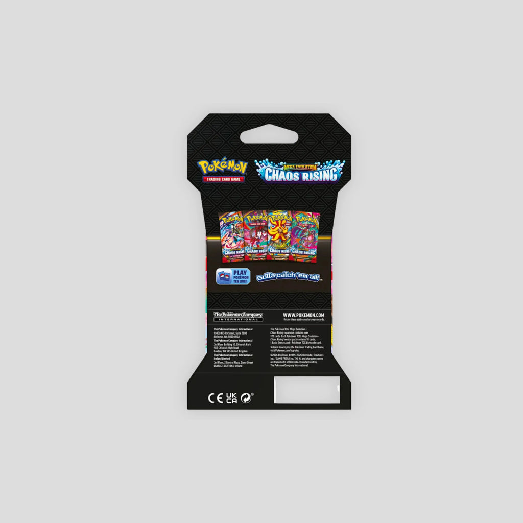 Pokémon Mega Evolution Chaos Rising Sleeved Booster | Restockd®